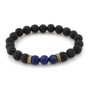 WRISTBAND 8mm Lava Stone Beads Bracelet  Strand Bracelets