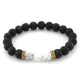 WRISTBAND 8mm Lava Stone Beads Bracelet  Strand Bracelets