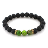 WRISTBAND 8mm Lava Stone Beads Bracelet  Strand Bracelets