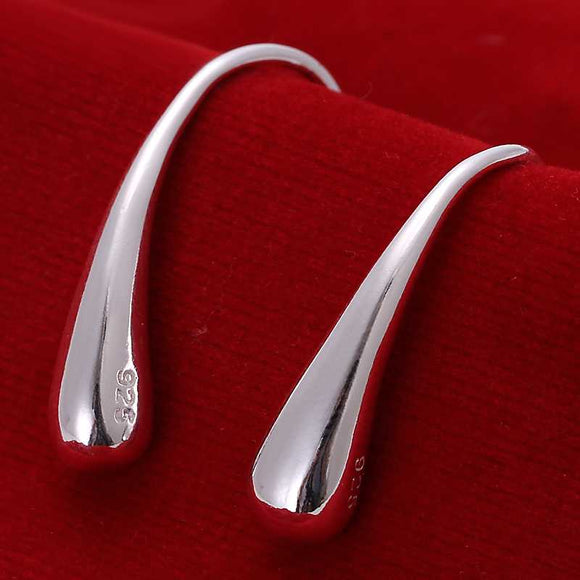 Earrings  Wholesale 925 jewelry silver color Fashion  Waterdrop
