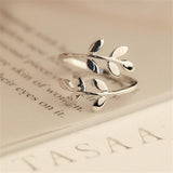 Rings Charms Two colors Olive Tree Branch Leaves Open