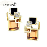 Earrings Hot Fashion Brincos Vintage Long Square Crystal