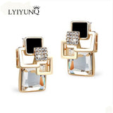 Earrings Hot Fashion Brincos Vintage Long Square Crystal