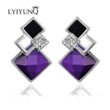 Earrings Hot Fashion Brincos Vintage Long Square Crystal