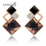 Earrings Hot Fashion Brincos Vintage Long Square Crystal