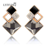 Earrings Hot Fashion Brincos Vintage Long Square Crystal
