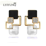 Earrings Hot Fashion Brincos Vintage Long Square Crystal