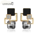 Earrings Hot Fashion Brincos Vintage Long Square Crystal