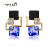 Earrings Hot Fashion Brincos Vintage Long Square Crystal