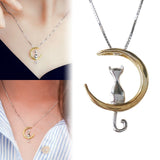 NECKLACES & PENDANTS Fashion Cat Moon Pendant