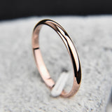 Rings Titanium Steel  Rose Gold  Anti-allergy Smooth  Simple Wedding Couples