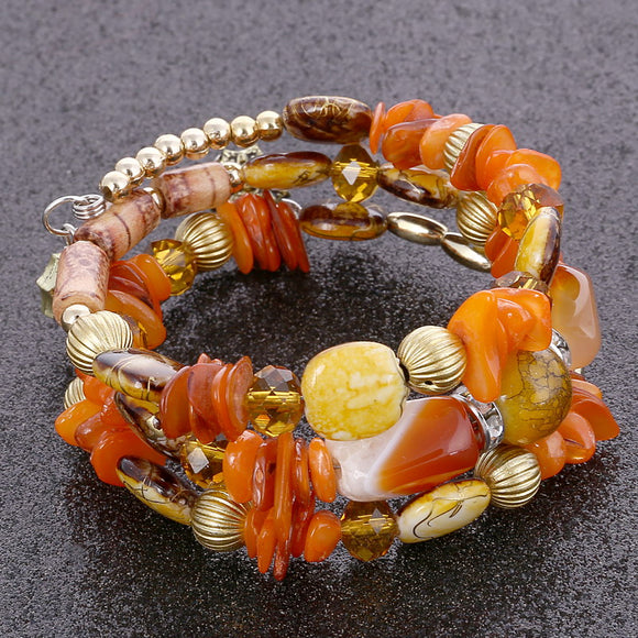 Wristband Bohemia Beads Natural Stone Charm Bracelets & Bangles