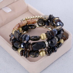 Wristband Bohemia Beads Natural Stone Charm Bracelets & Bangles