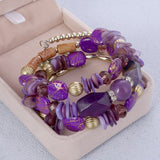 Wristband Bohemia Beads Natural Stone Charm Bracelets & Bangles