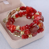 Wristband Bohemia Beads Natural Stone Charm Bracelets & Bangles