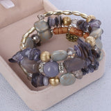 Wristband Bohemia Beads Natural Stone Charm Bracelets & Bangles