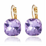Earrings Fashion Gold Color Square Stud