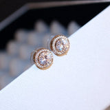 Earrings High Quality Round Cubic Zircon