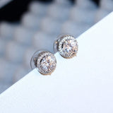 Earrings High Quality Round Cubic Zircon