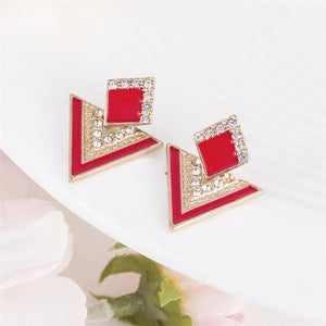 Earrings Hot Sale Brincos Colorful Enamel Rhinestone Party