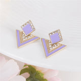 Earrings Hot Sale Brincos Colorful Enamel Rhinestone Party