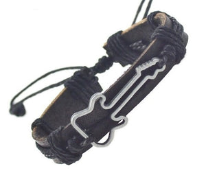Wristband fashion jewelry ornament black leather black string bracelet