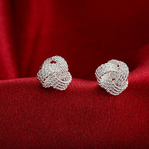 Earrings Cute New Fashion 925 Jewelry Silver Plated Tennis