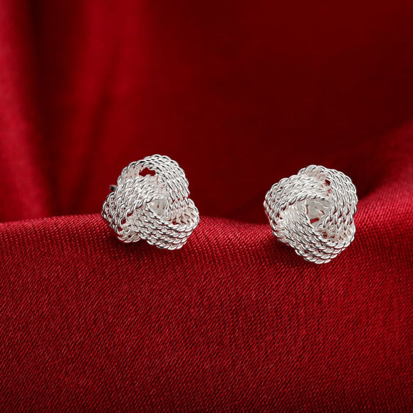 Earrings Cute New Fashion 925 Jewelry Silver Plated Tennis