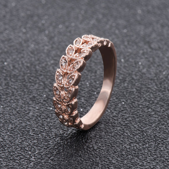 Rings Hot Sale Rose Gold Color Leaves
