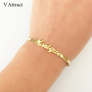 BANGLE V Attract Personalized Hand Link BFF Jewelry Kpop Custom Name Bracelets