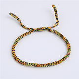 BANGLE Black Red Tibetan Buddhist Good Lucky Charm Tibetan Bracelets