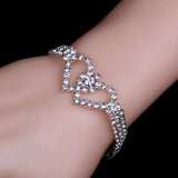 BANGLE  Crystal Bracelets For Women Silver Plated Rhinestone Charm Bracelets