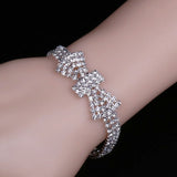 BANGLE  Crystal Bracelets For Women Silver Plated Rhinestone Charm Bracelets