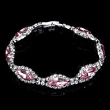 BANGLE  Crystal Bracelets For Women Silver Plated Rhinestone Charm Bracelets