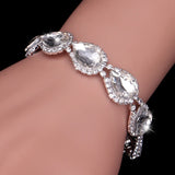 BANGLE  Crystal Bracelets For Women Silver Plated Rhinestone Charm Bracelets