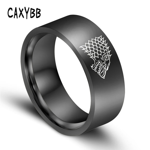 Rings Gold Black Color Silver Stainless Steel Men Game