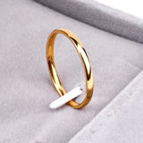 Rings Titanium Steel  Rose Gold  Anti-allergy Smooth  Simple Wedding Couples