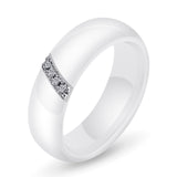 Rings Unique Rings Women 6mm Black White Ceramic