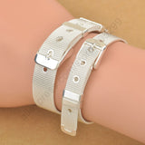 BANGLEFashionable Belt Design Pure 925 Sterling Silver Fine Jewelry Bracelet