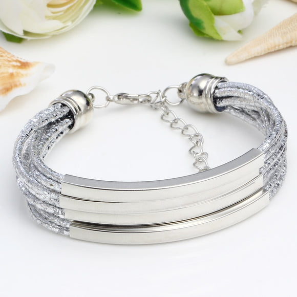 BANGLE New Multilayer Leather Charm Bracelets