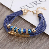 BANGLE New Multilayer Leather Charm Bracelets