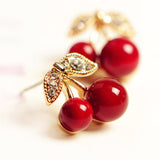 Earrings New Fashion Cute Lovely Red Cherry