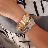 BANGLE Classic Rhinestones Metal Bracelets