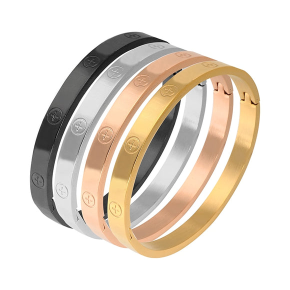 Wristband Trendy Stainless Steel Luxury Brand Bangle Bracelet