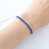 BANGLE  Blue Crystal Bracelet For Wedding Silver Bracelet