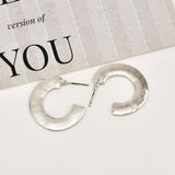 Earrings New 2018 Gold Silver Color Statement Geometric Circle Metal Pendientes