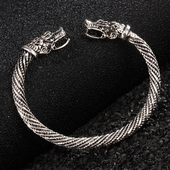 WRISTBAND Teen Wolf Head Bracelet Indian Jewelry Fashion Accessories Viking Bracelet