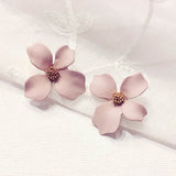 Earrings New Korean Style Spray Paint Big Flower Stud