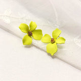 Earrings New Korean Style Spray Paint Big Flower Stud