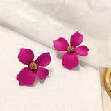 Earrings New Korean Style Spray Paint Big Flower Stud